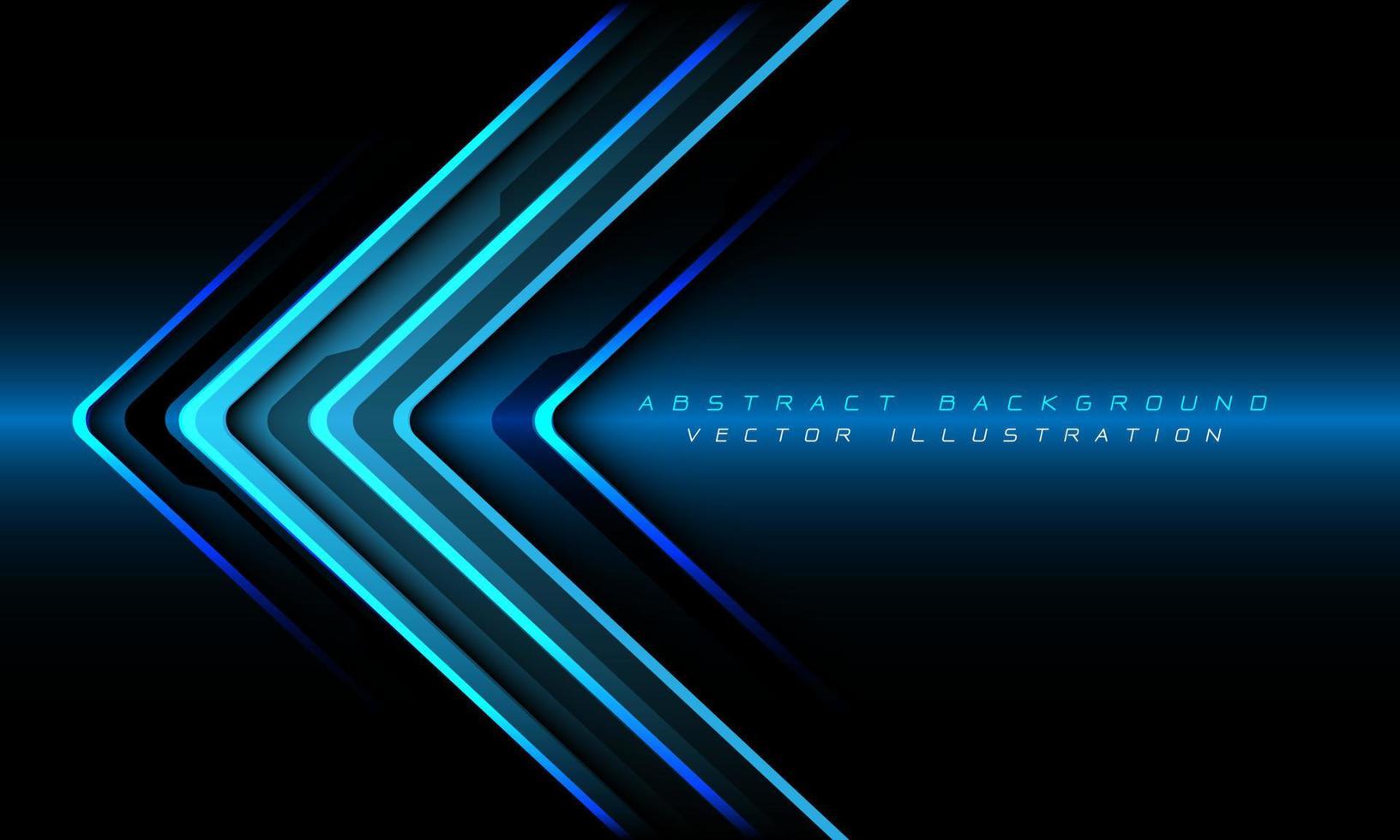 Abstract blue metallic arrow cyber technology direction on grey design modern futuristic background vector