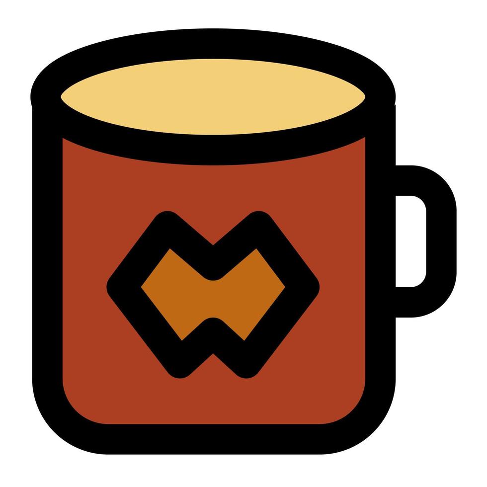 Cup with filled line icon suitable for home icon set vector