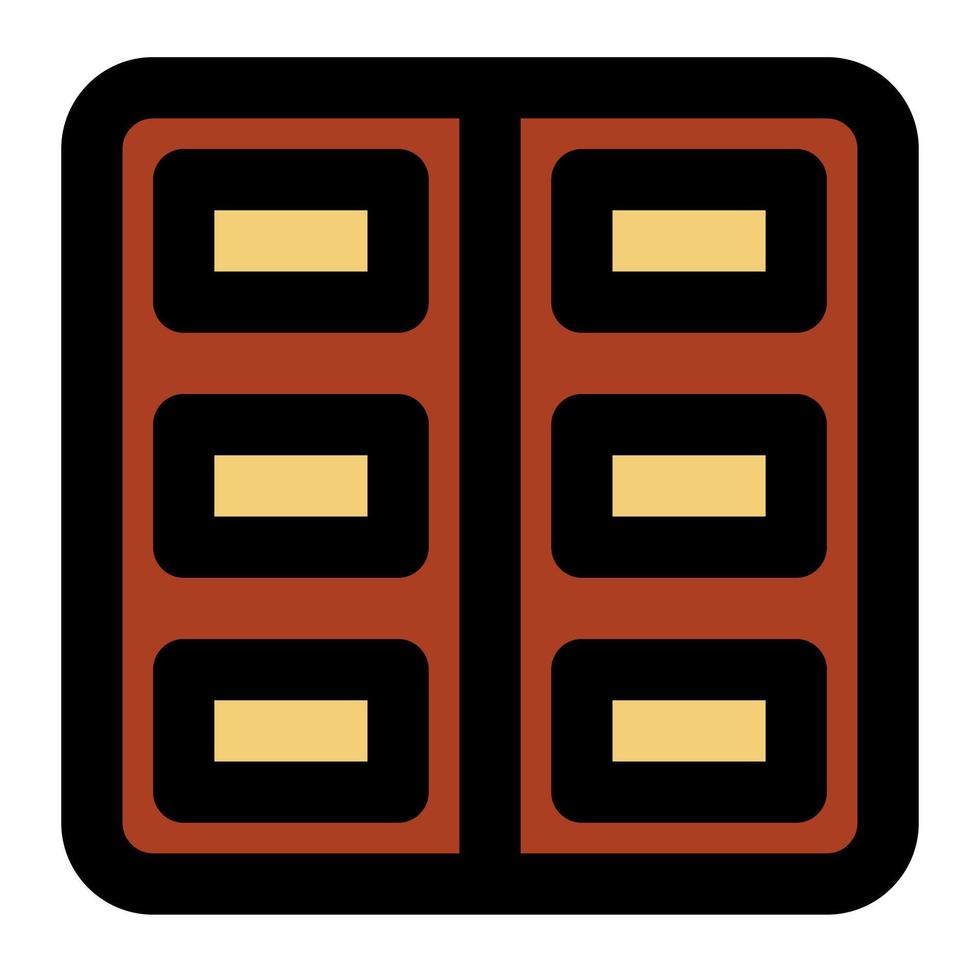 Door with filled line icon suitable for home icon set vector