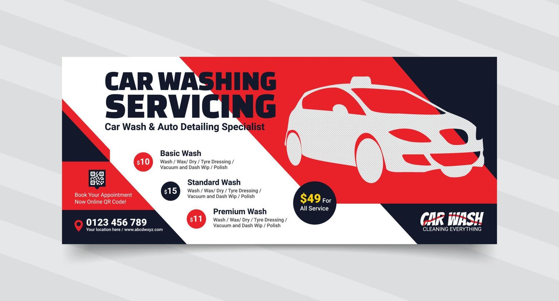 diseño de vallas publicitarias para empresa de lavado de autos vector