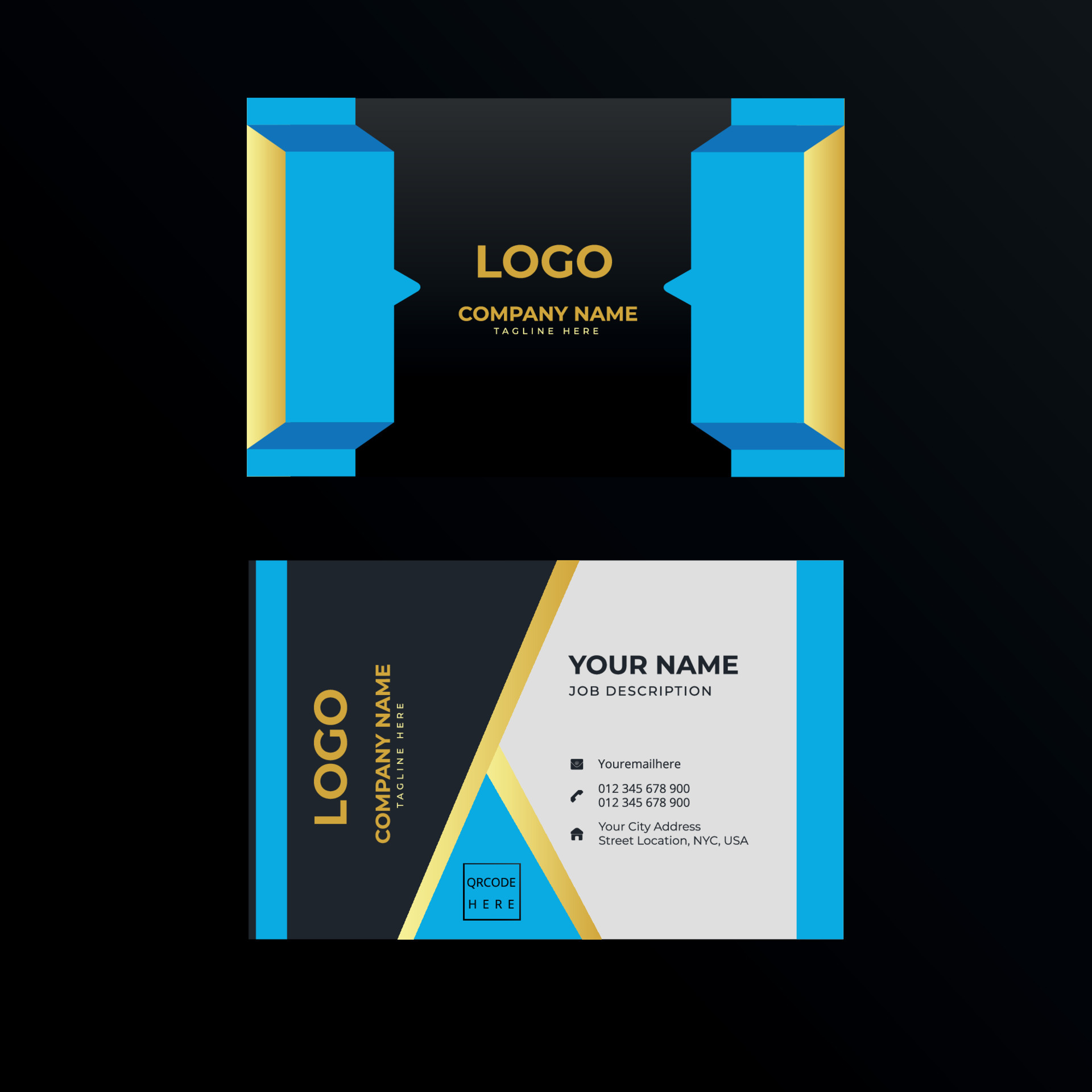 Business card design template 6639306 Vector Art at Vecteezy