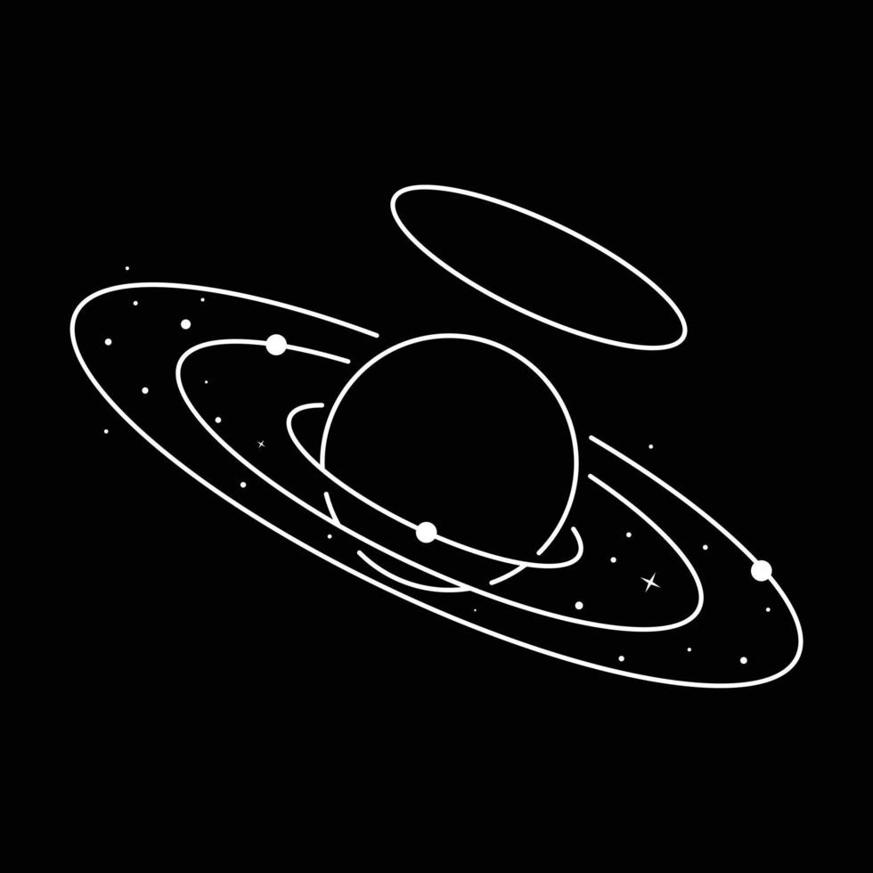 Solar system vector icon illustration