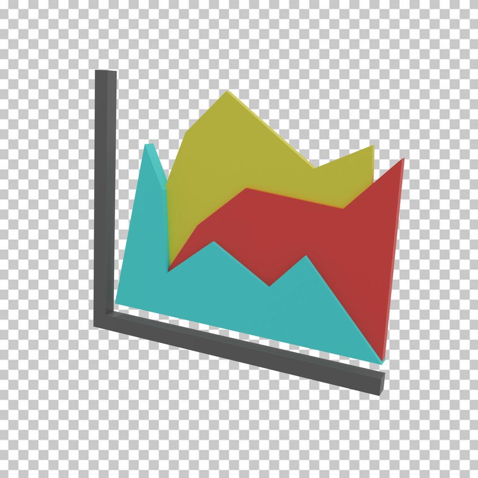 Chart 3D Illustration or Chart 3D Icon photo