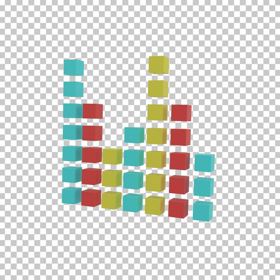 Chart 3D Illustration or Chart 3D Icon photo