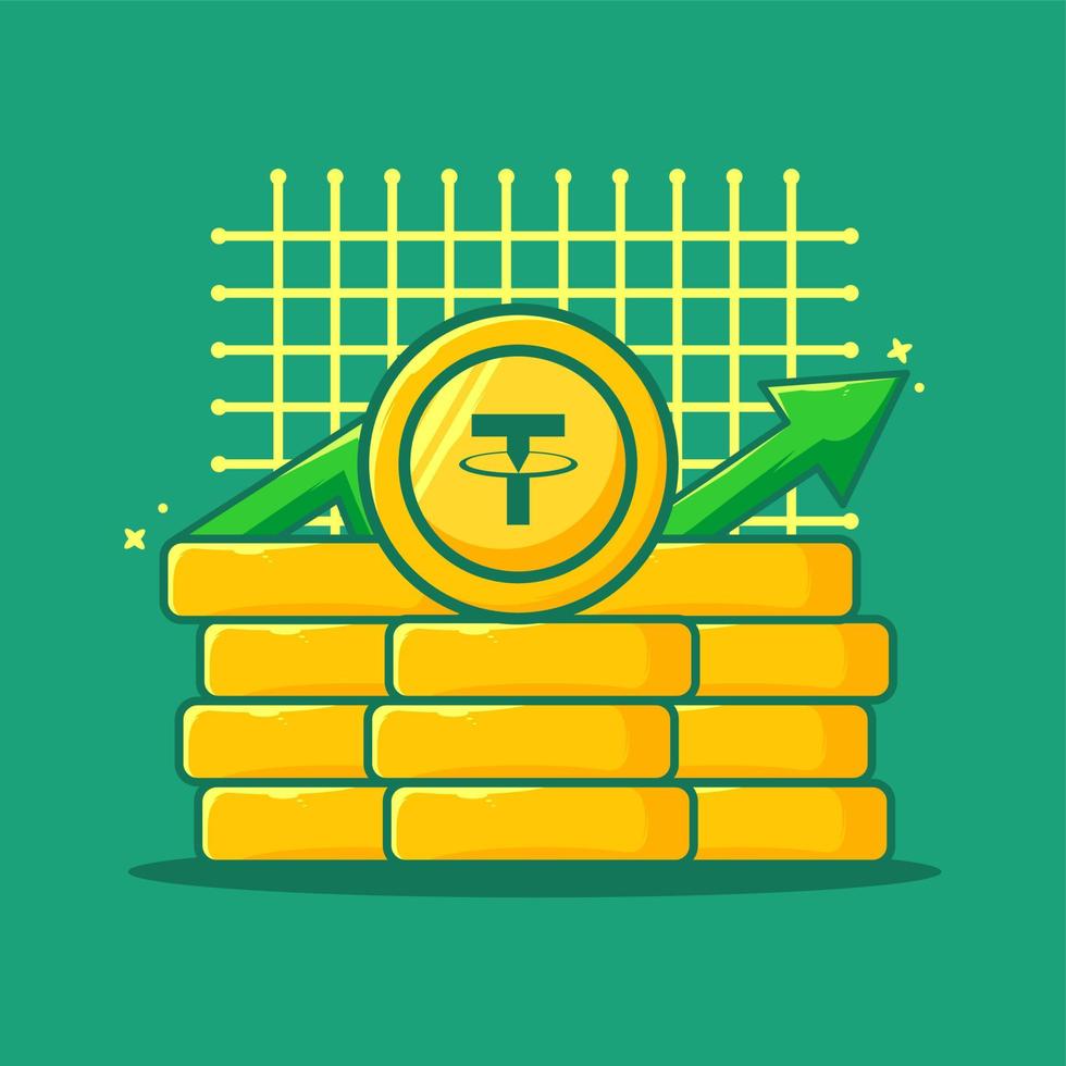 Usdt crypto icon vector illustration