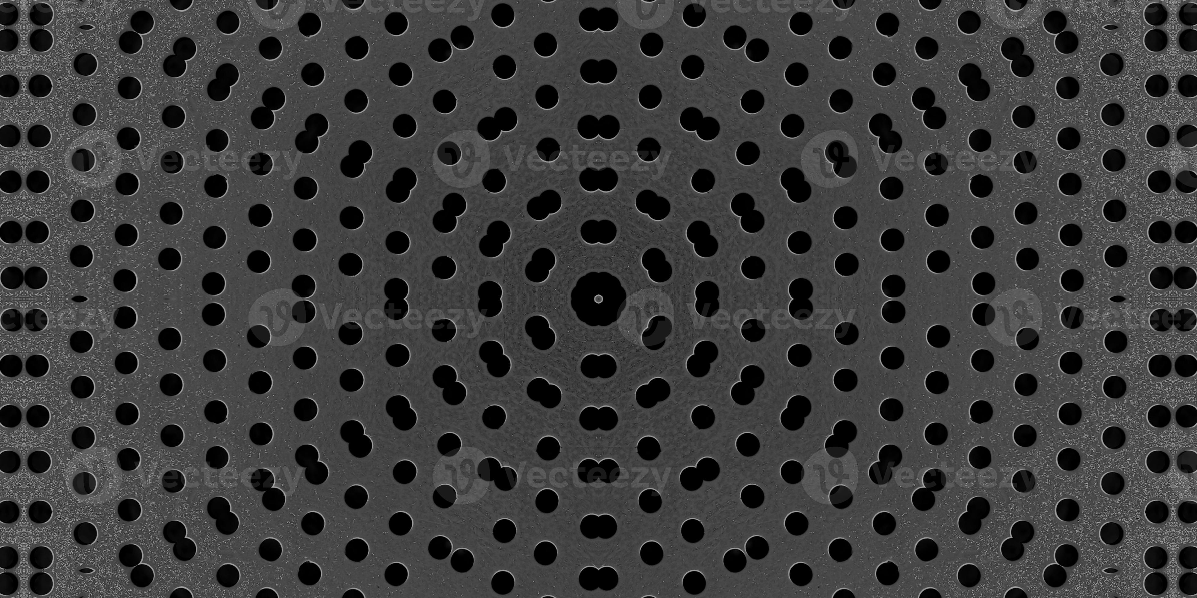 black metal grid seamless dot pattern. circle mesh pattern background