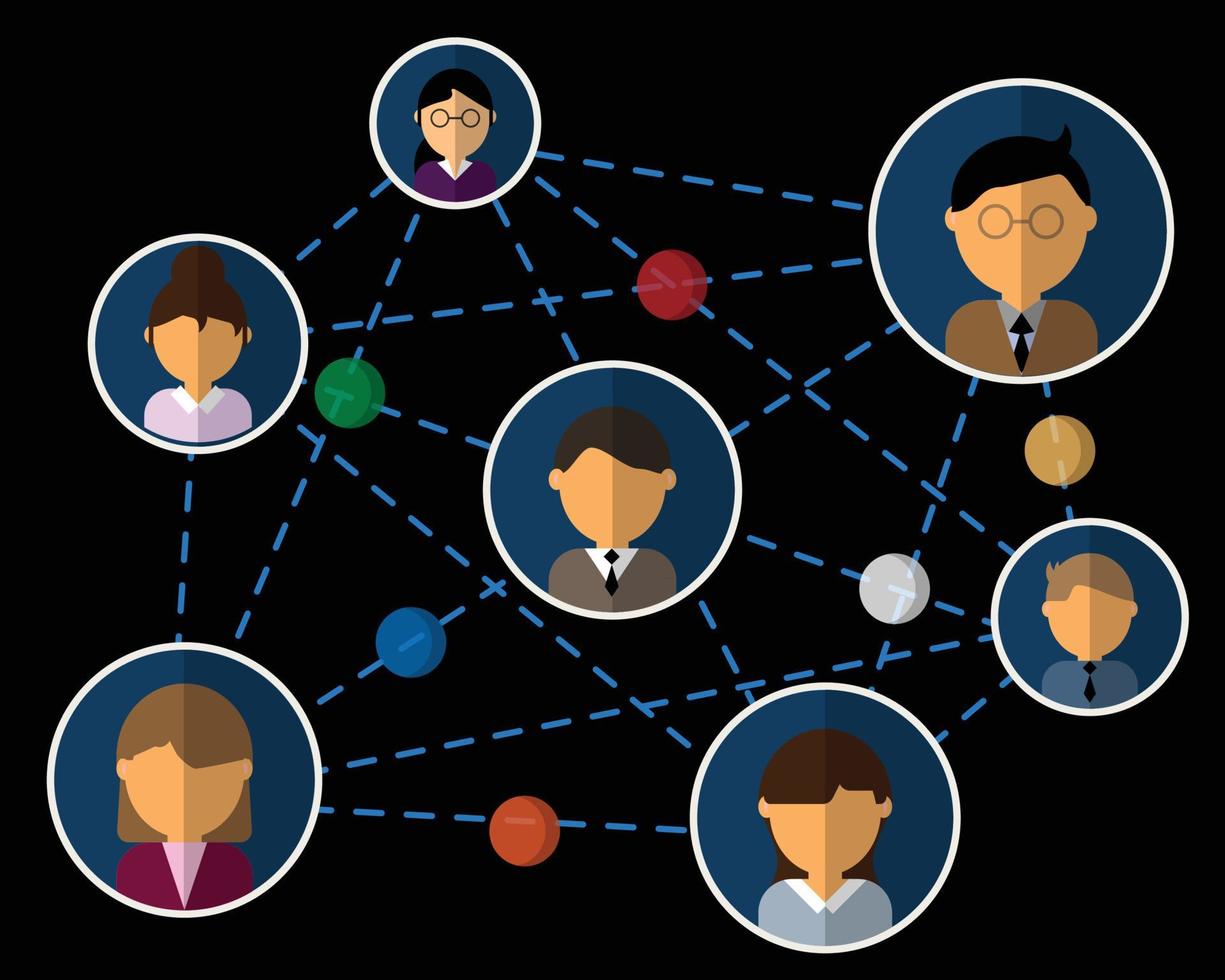 Connect with other people vector