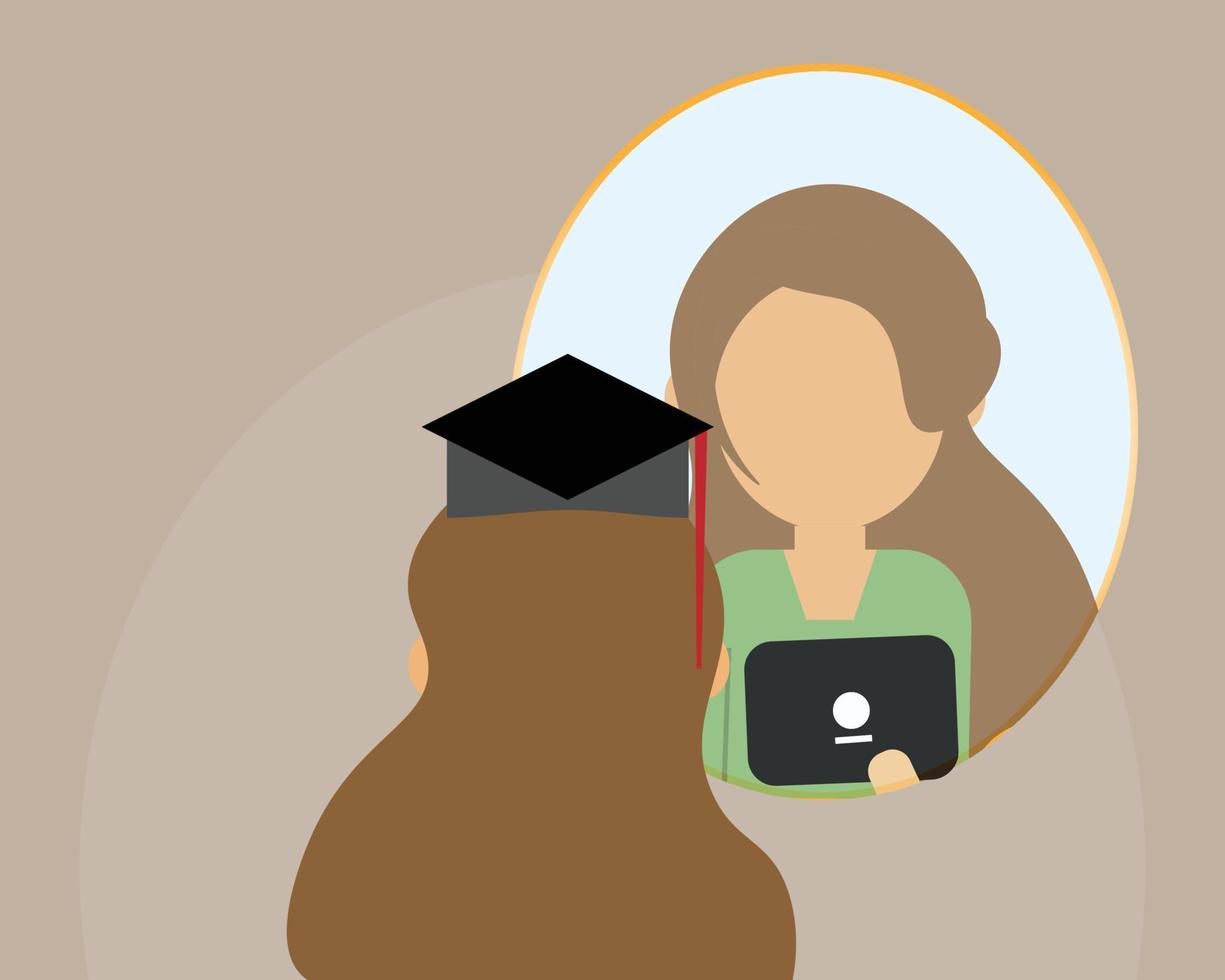 Dream job after graduation vector