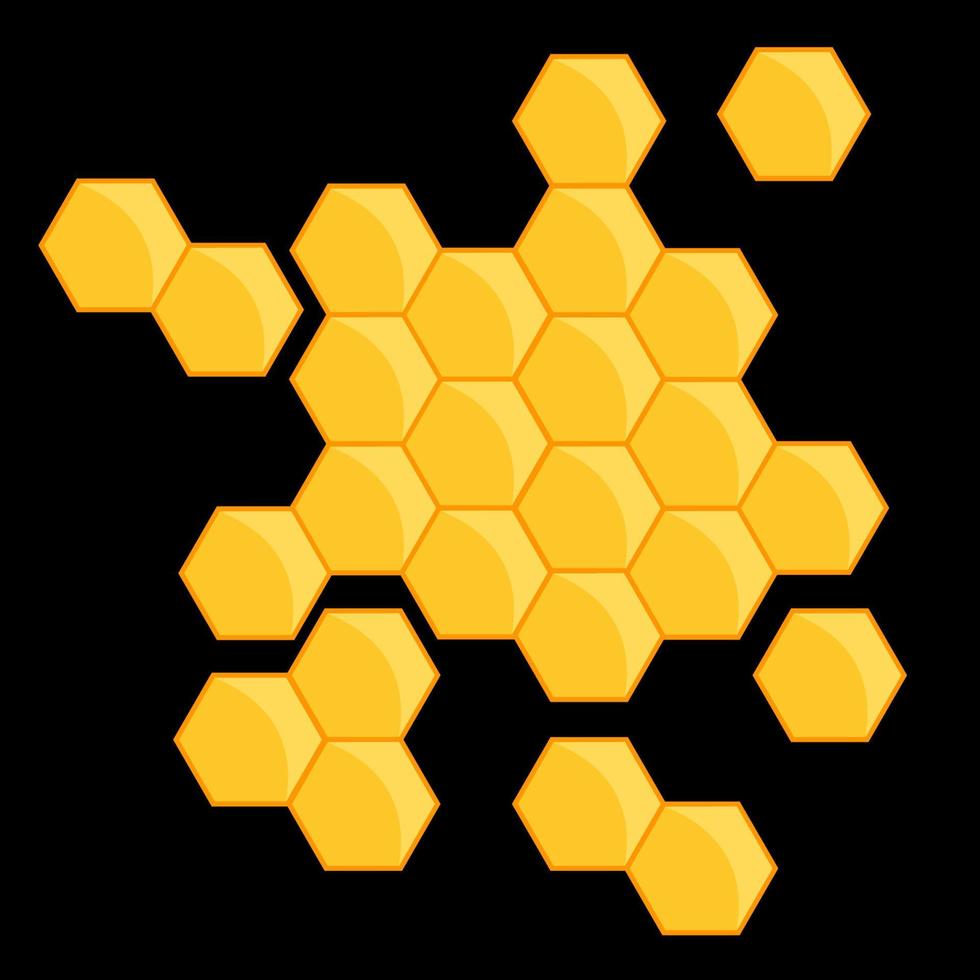 Comb pattern hexagon honeycomb background. vector