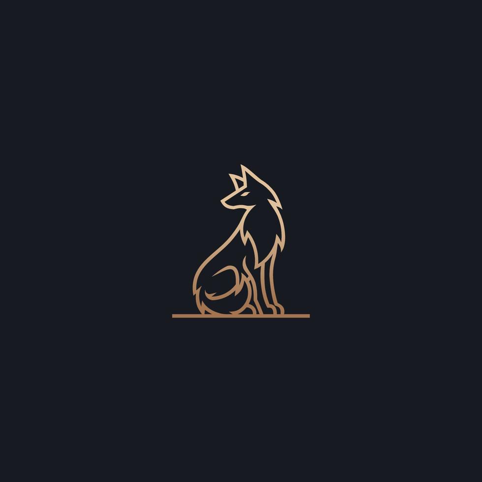 Wolf logo vector icon illustration