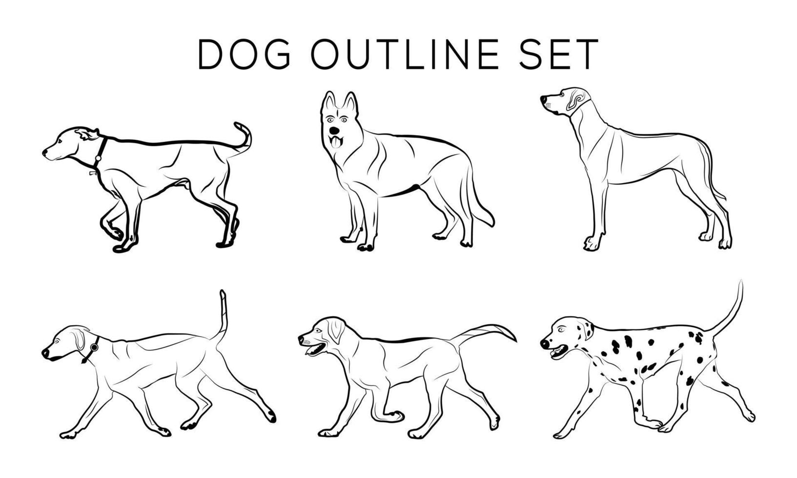 Dog outline icon. Pet vector illustration. Canine symbol isolated.