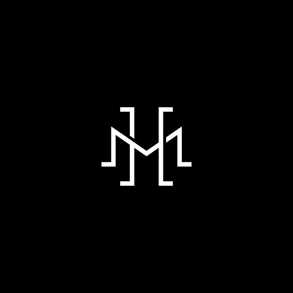 hm mh letra inicial logo vector icono ilustración