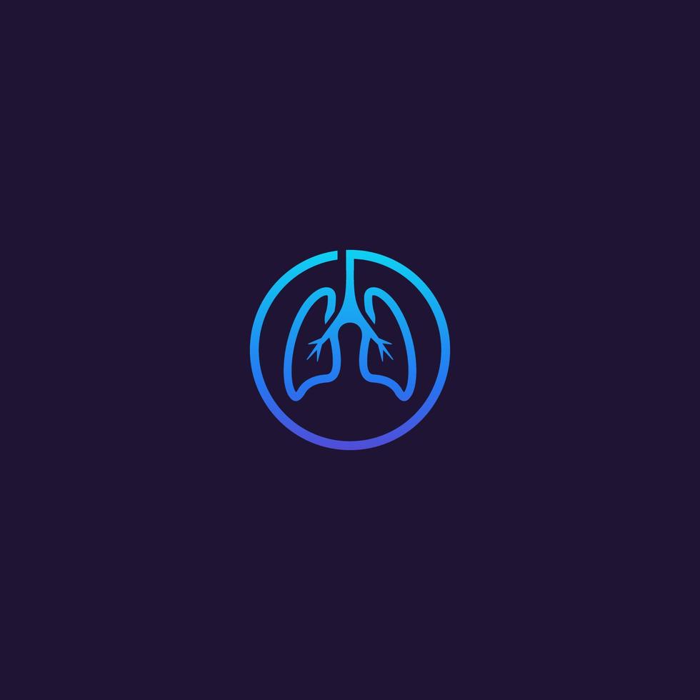 Lung logo vector icon illustration