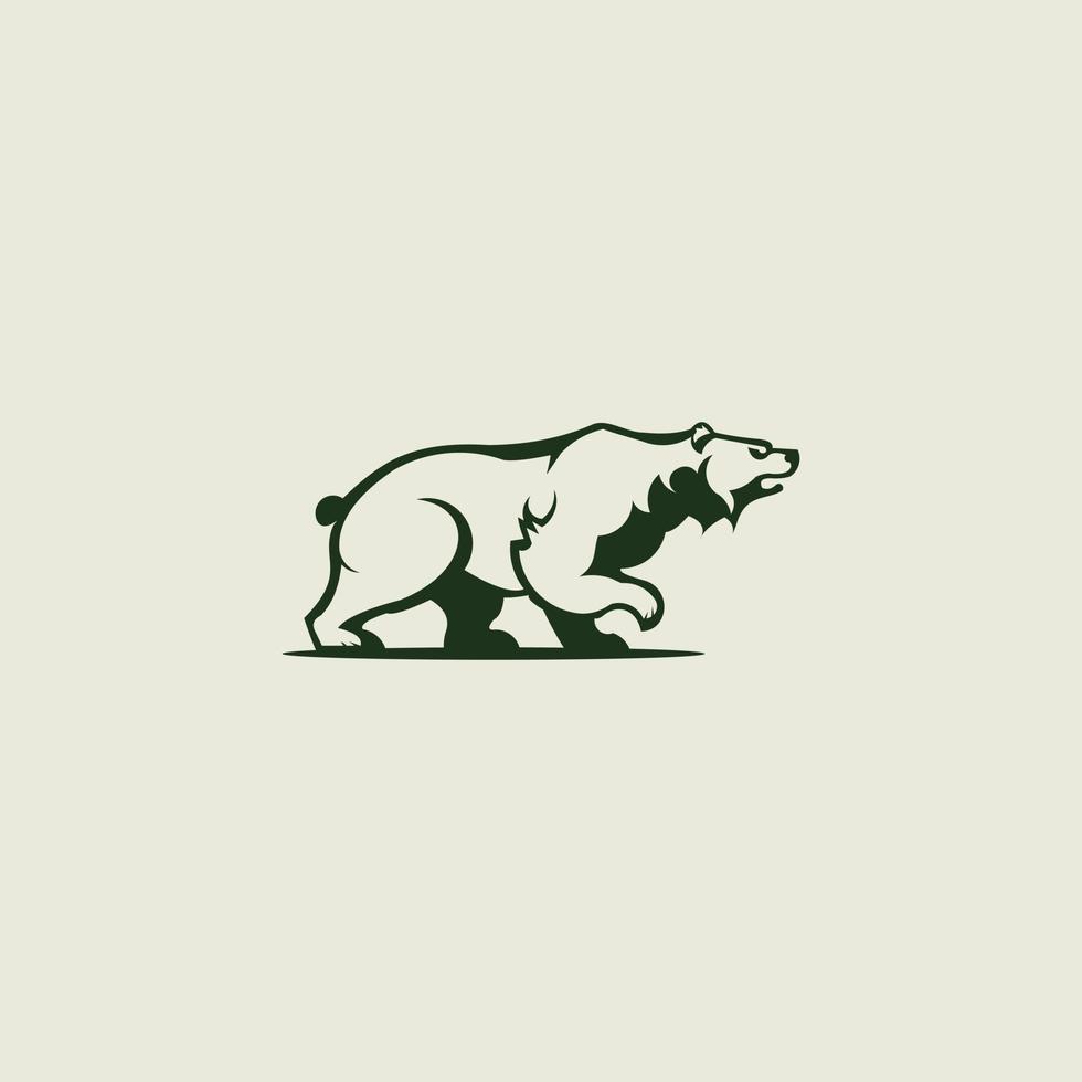 Bear logo vector icon illustration