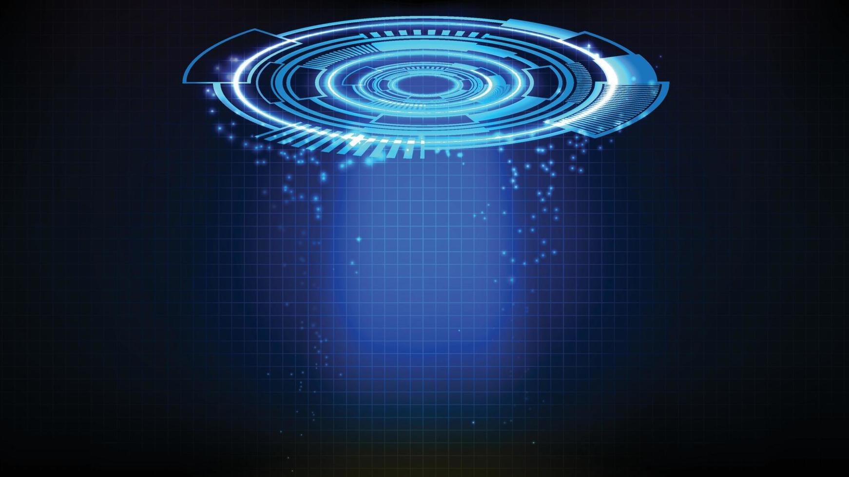 abstract background of blue futuristic technology hud display interface vector