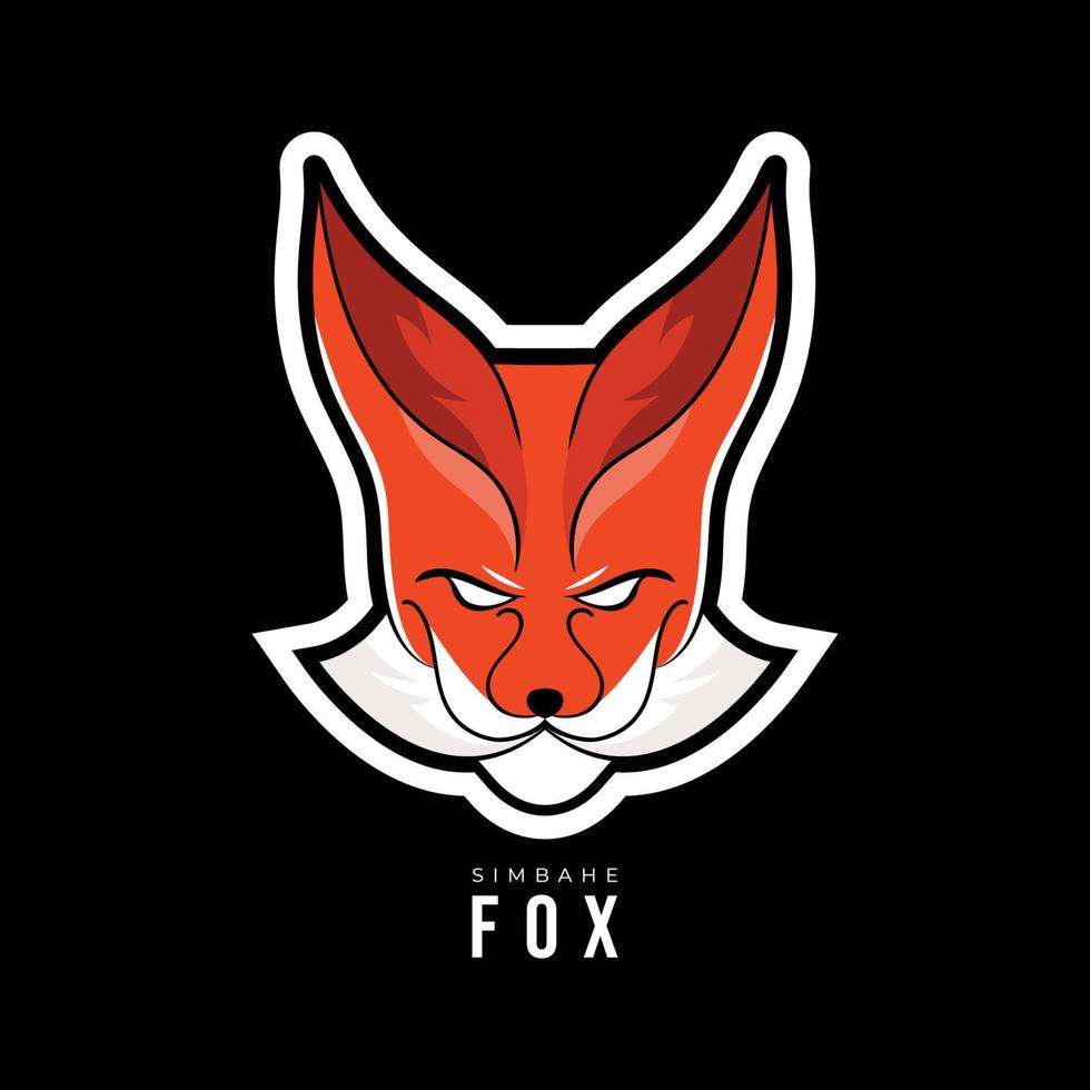 The fox head logo is perfect for esports teams Premium Vector