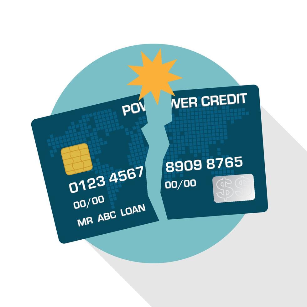 Deducted credit card vector