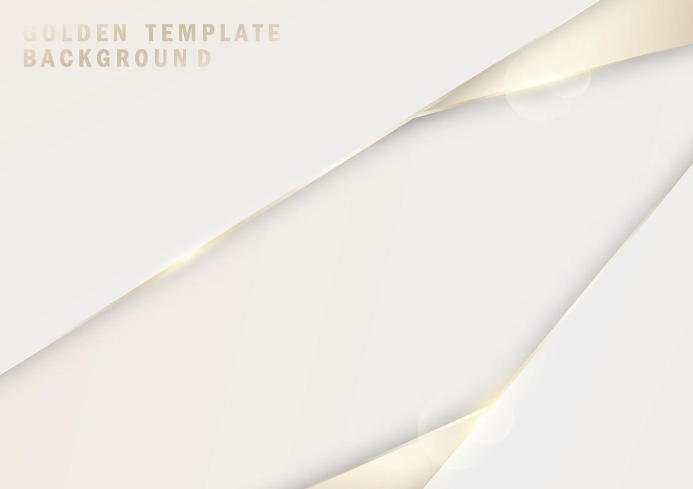 Abstract luxury golden design template of white and gold decorative artwork style. Overlapping with glitter golden style background. Illustration vector