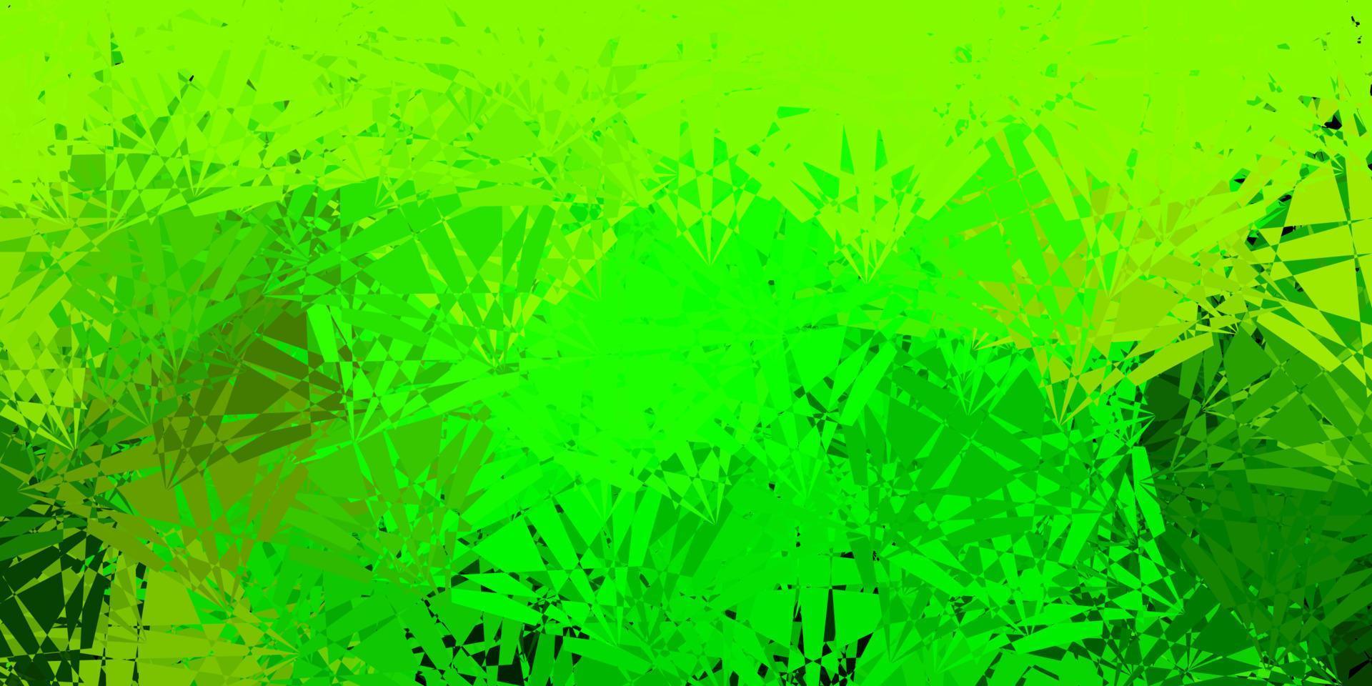 Dark Green, Yellow vector background with triangles.