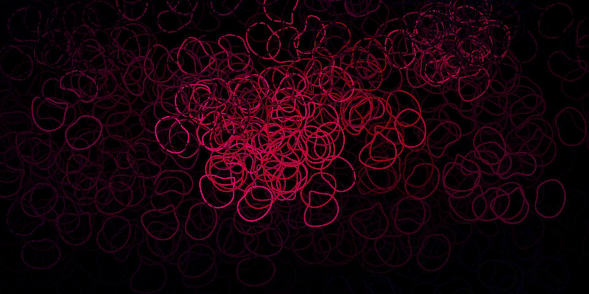 Dark pink vector pattern with abstract shapes.