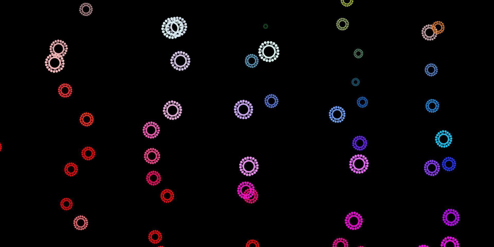 Dark multicolor vector texture with disease symbols.
