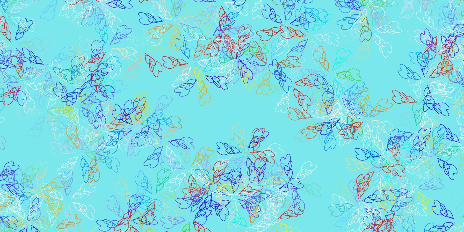 Light multicolor vector abstract layout with leaves.