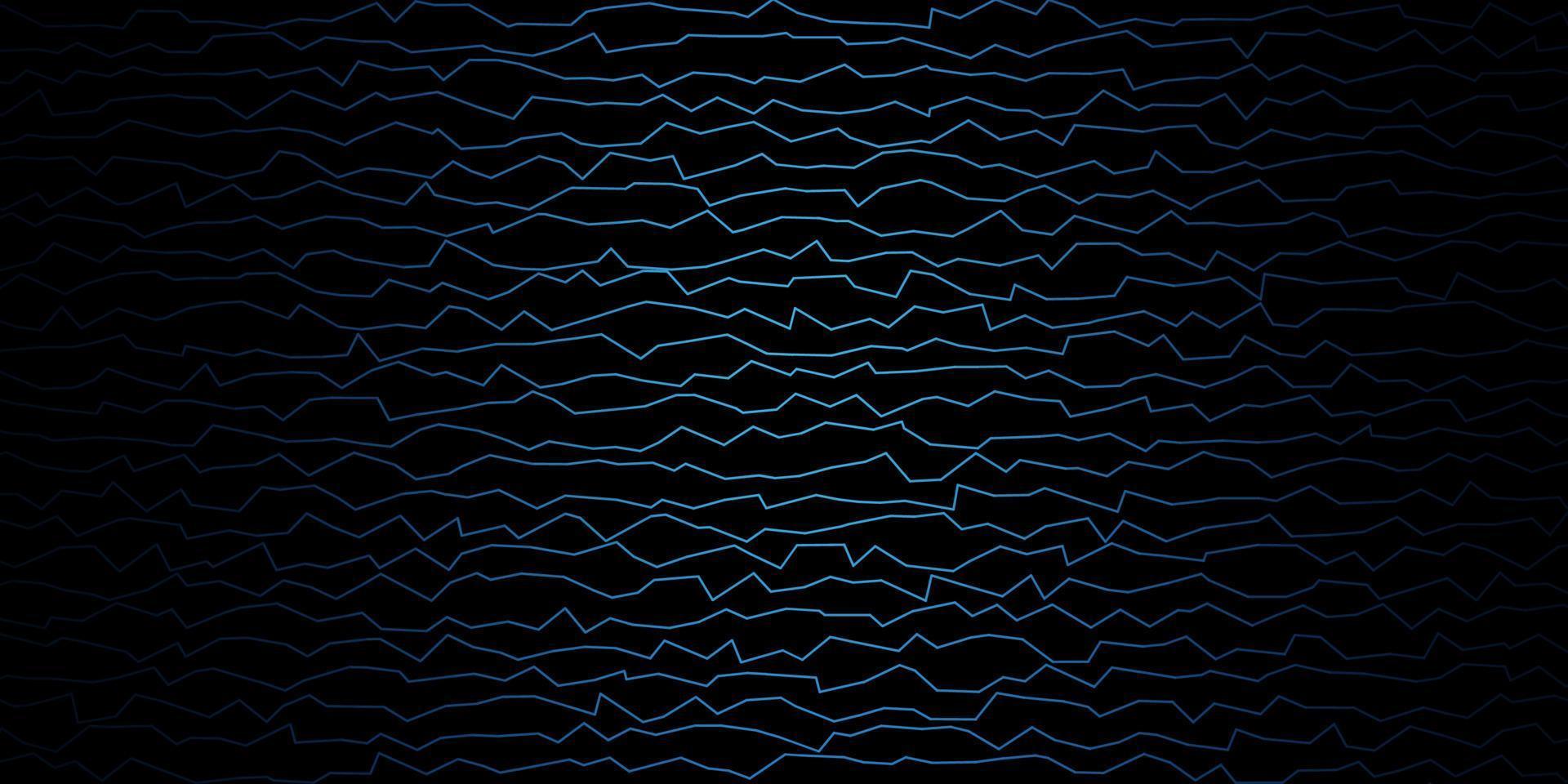 textura de vector azul oscuro con curvas.