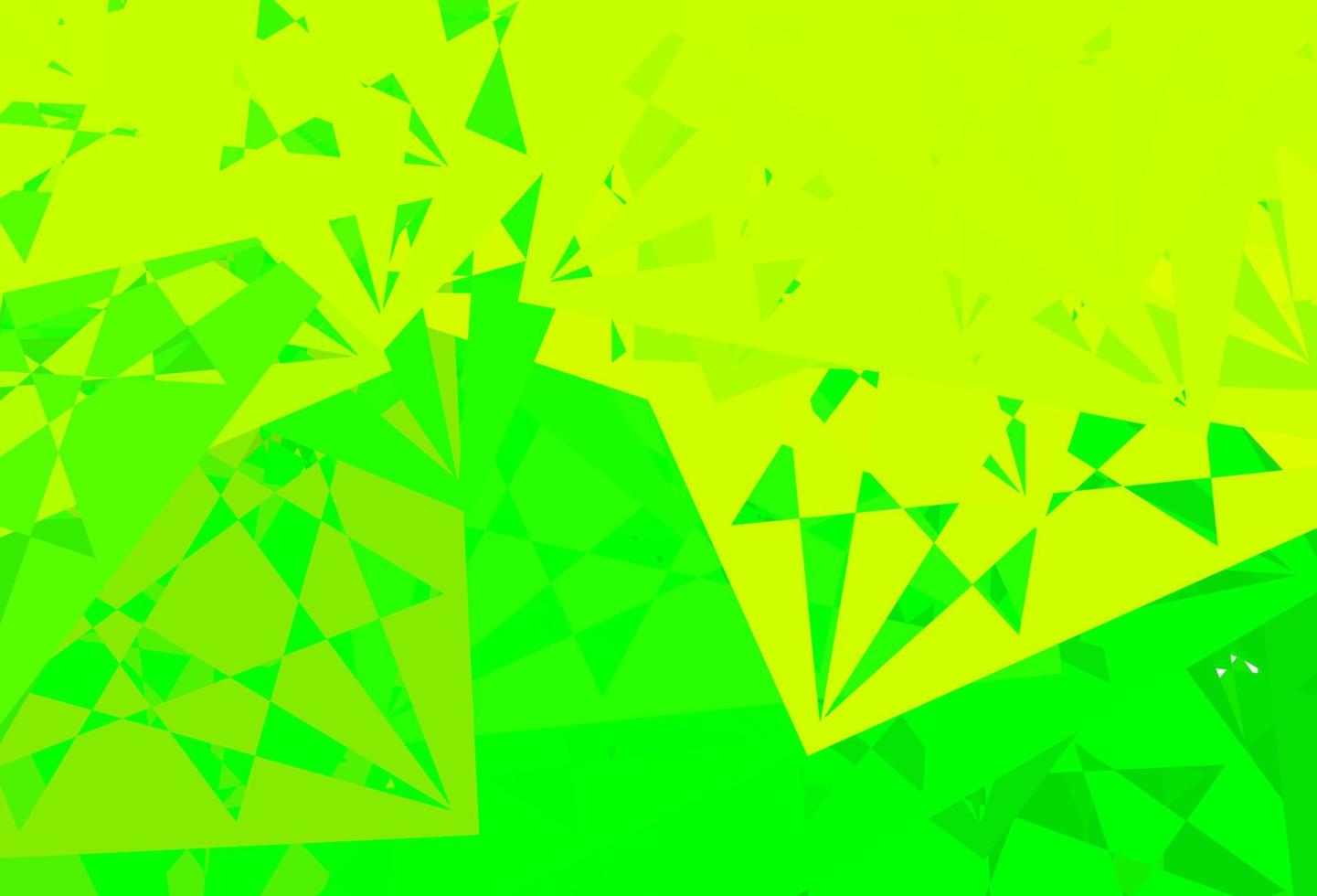 Light Green, Yellow vector template with triangle shapes.