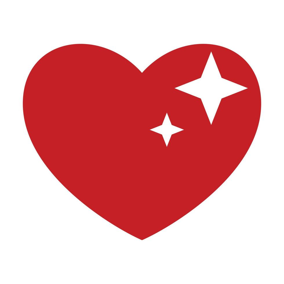 sparkling heart icon vector