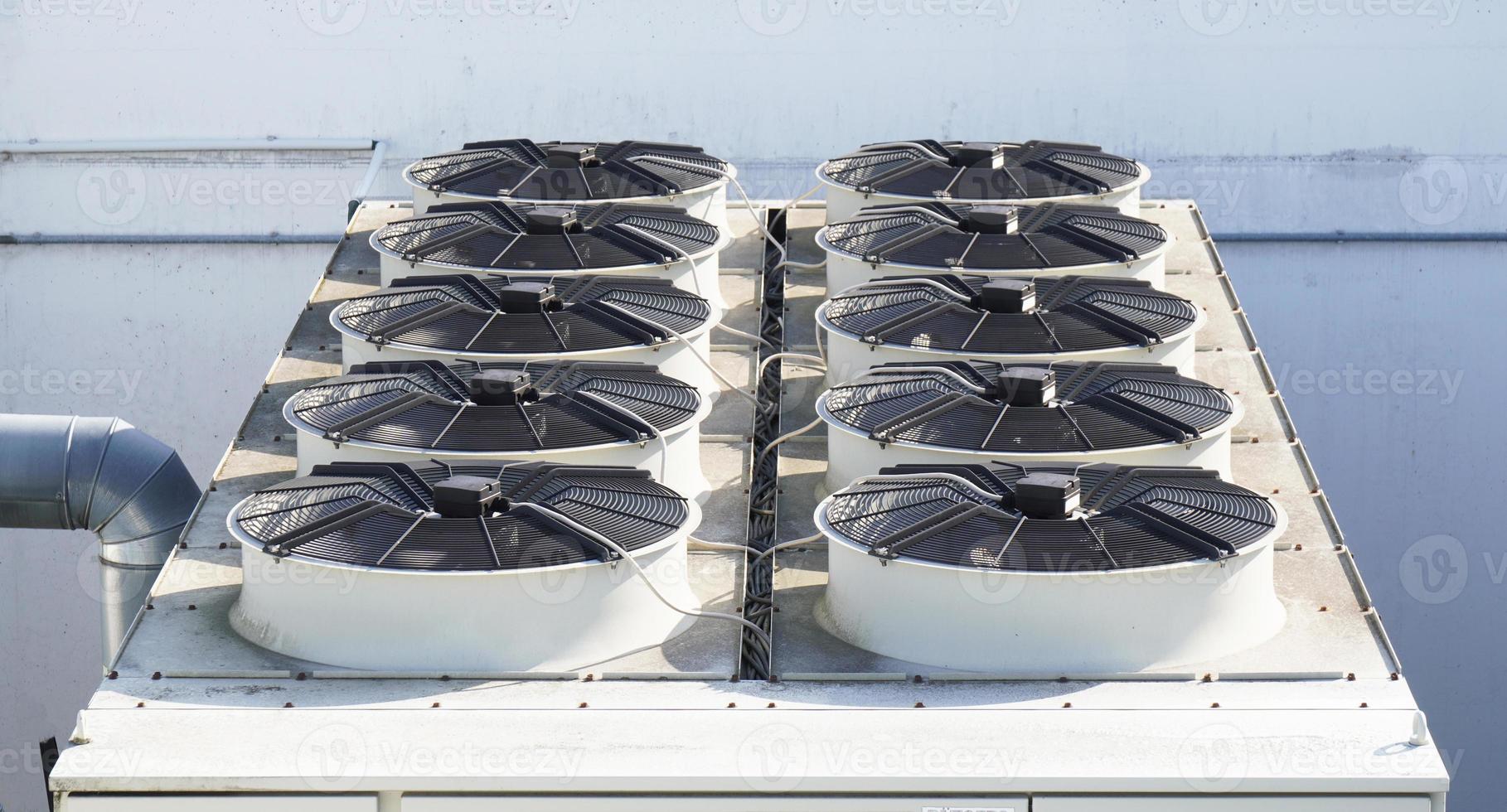 ac system with air conditioning units on roof photo