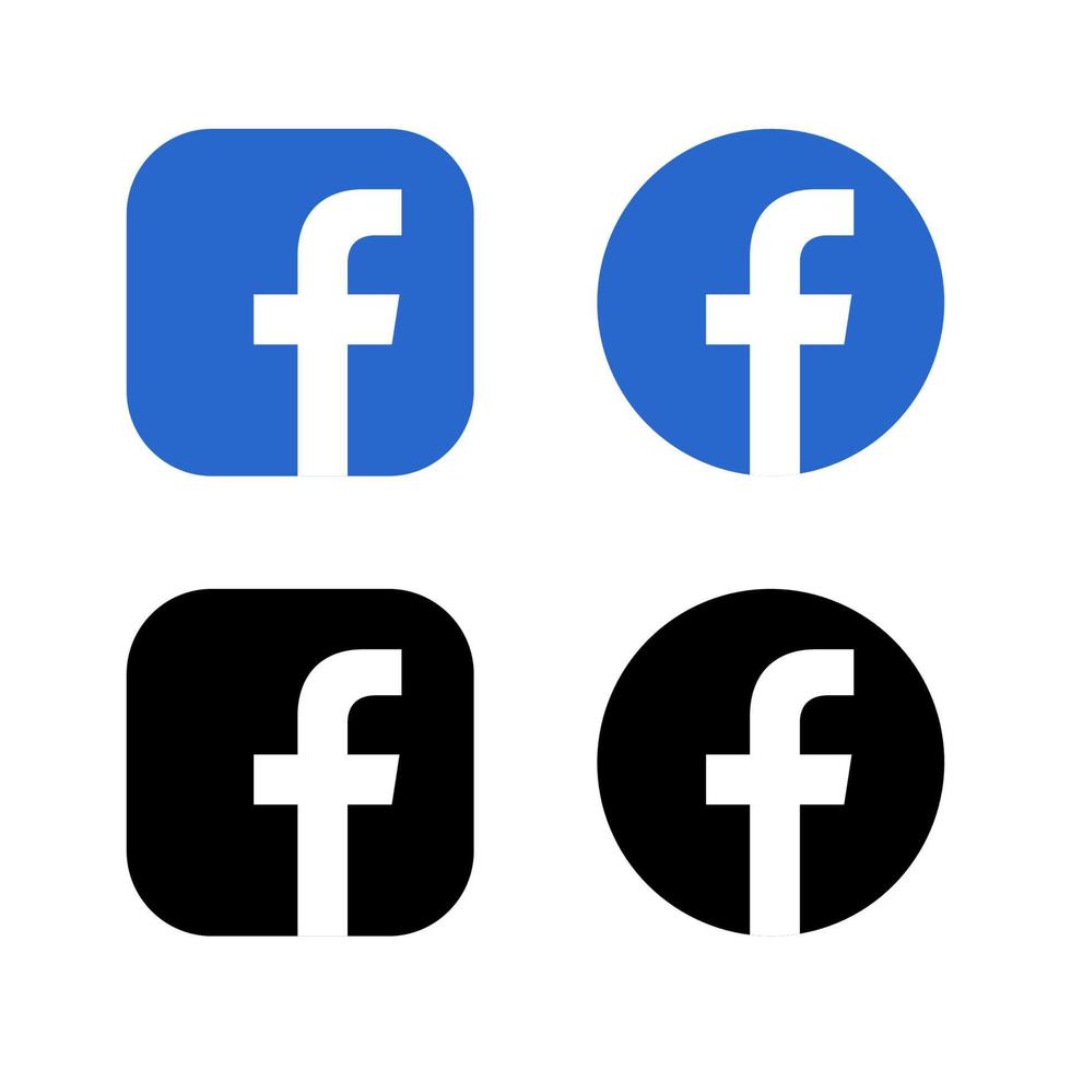 icono de facebook logotipo de facebook, vector de conjunto de iconos de símbolo de facebook