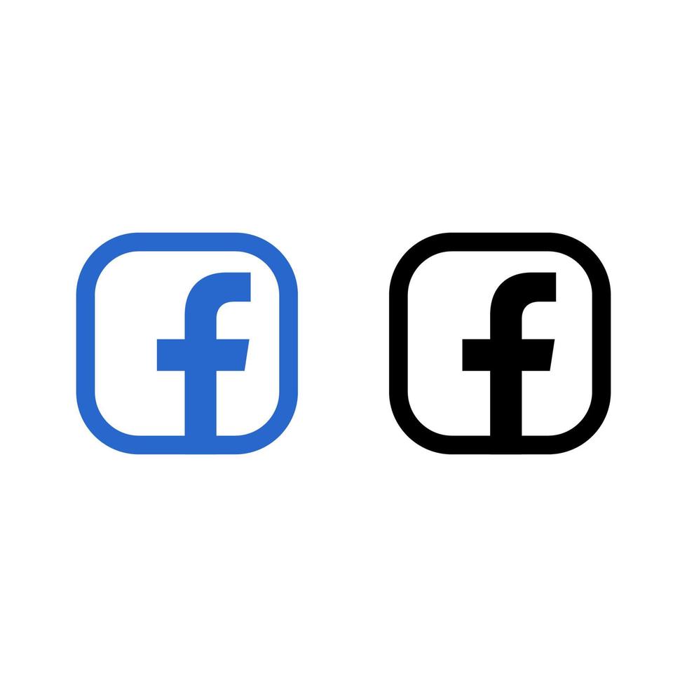 icono de facebook logotipo de facebook, vector de conjunto de iconos de símbolo de facebook