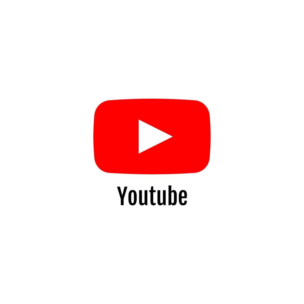 icono de youtube, logotipo, símbolo, iconos de aplicaciones editoriales vectoriales vector