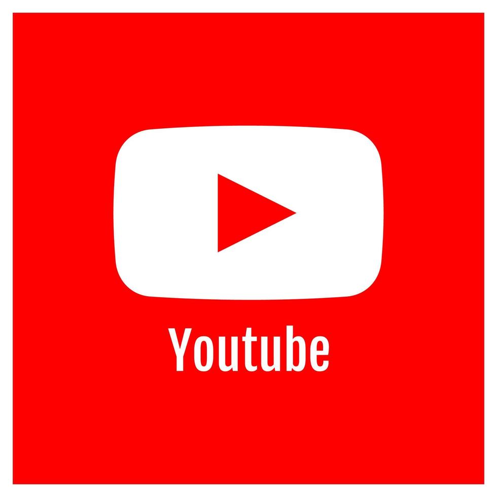 icono de youtube, logotipo, símbolo, iconos de aplicaciones editoriales vectoriales vector