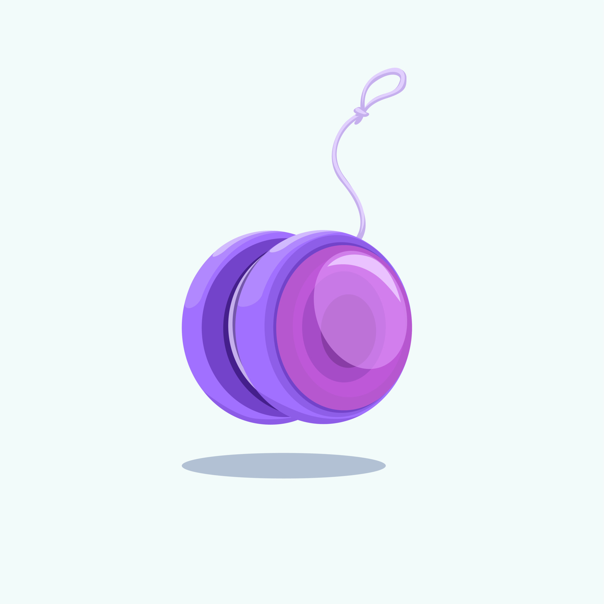 yoyo juguete objeto símbolo dibujos animados ilustración vector 6642241