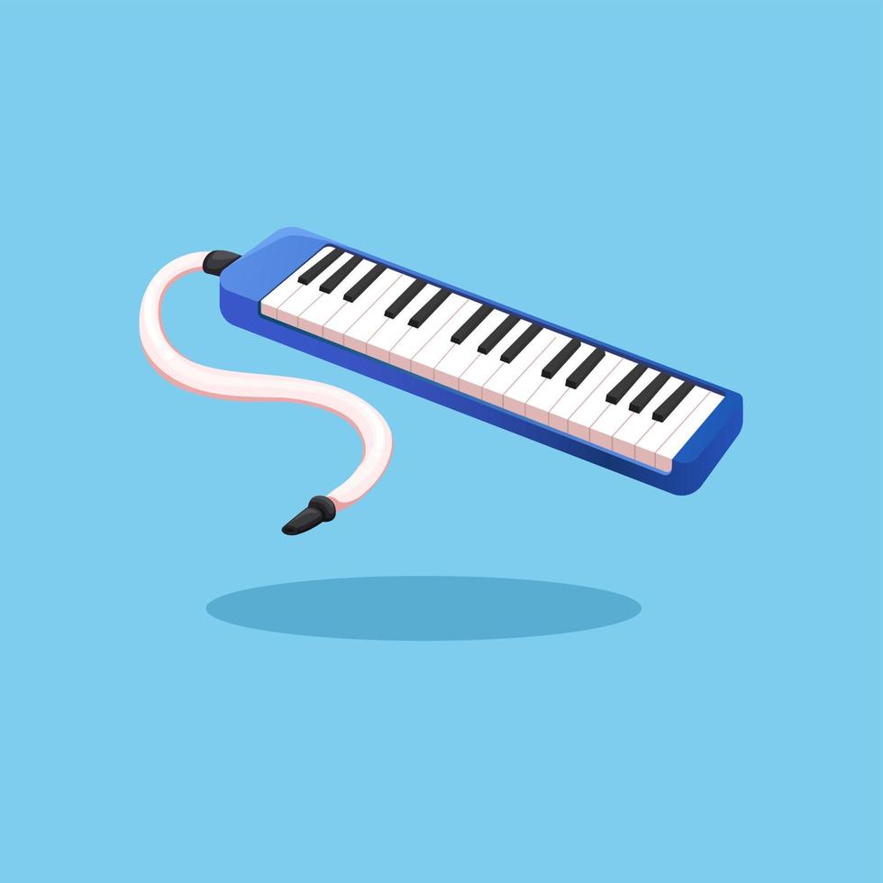 pianika. vector de ilustración de dibujos animados de símbolo de instrumento de música de piano