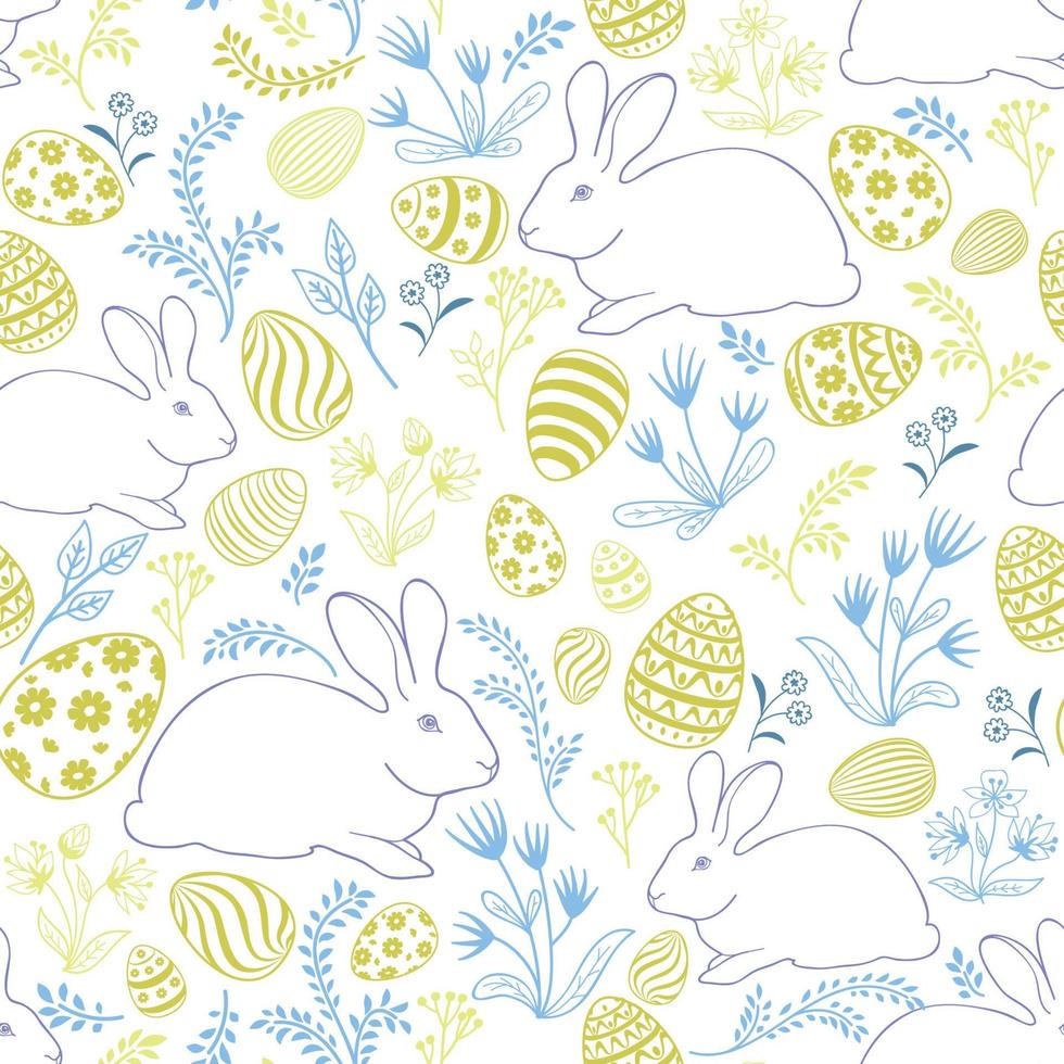 Easter egg seamless pattern. Spring holiday background for printing on fabric, paper for scrapbooking, gift wrap and wallpapers. vector