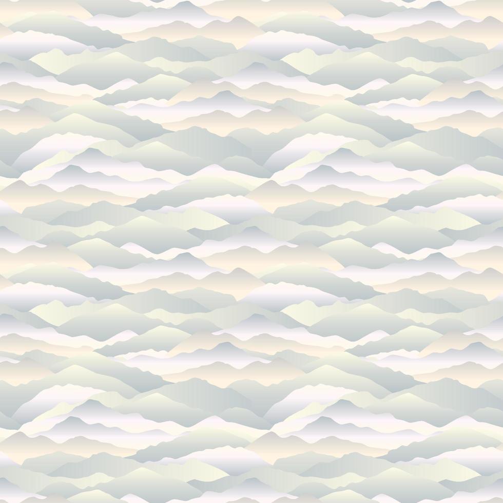 Abstract wave seamless pattern. Mountain skyline background. Landscape tile texture vector