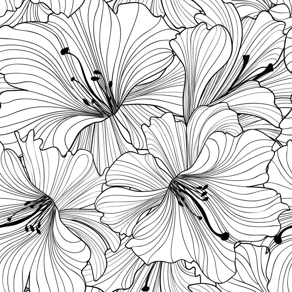 patrón floral sin fisuras. fondo de flores. textura transparente floral con flores. florecer papel tapiz de azulejos vector