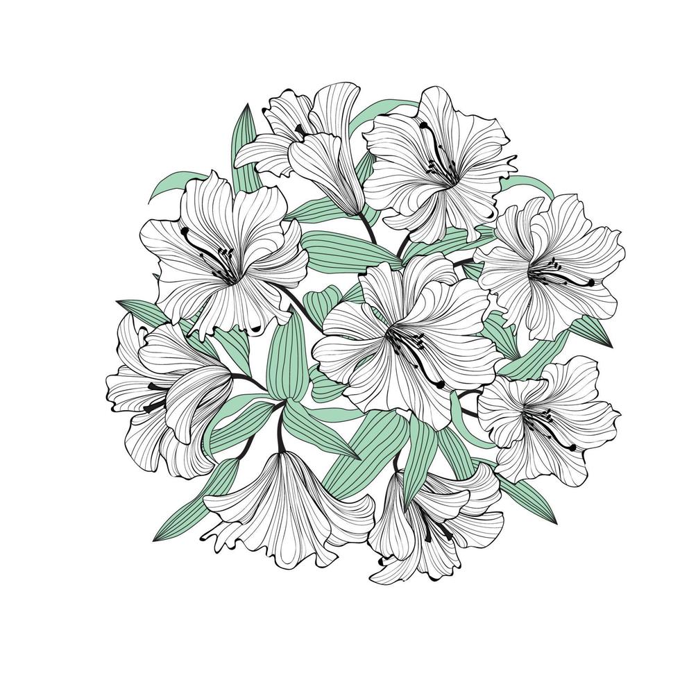 marco floral con flores de verano. ramo de flores tarjeta de felicitación con flores. frontera de florecimiento de acuarela. fondo floral. vector