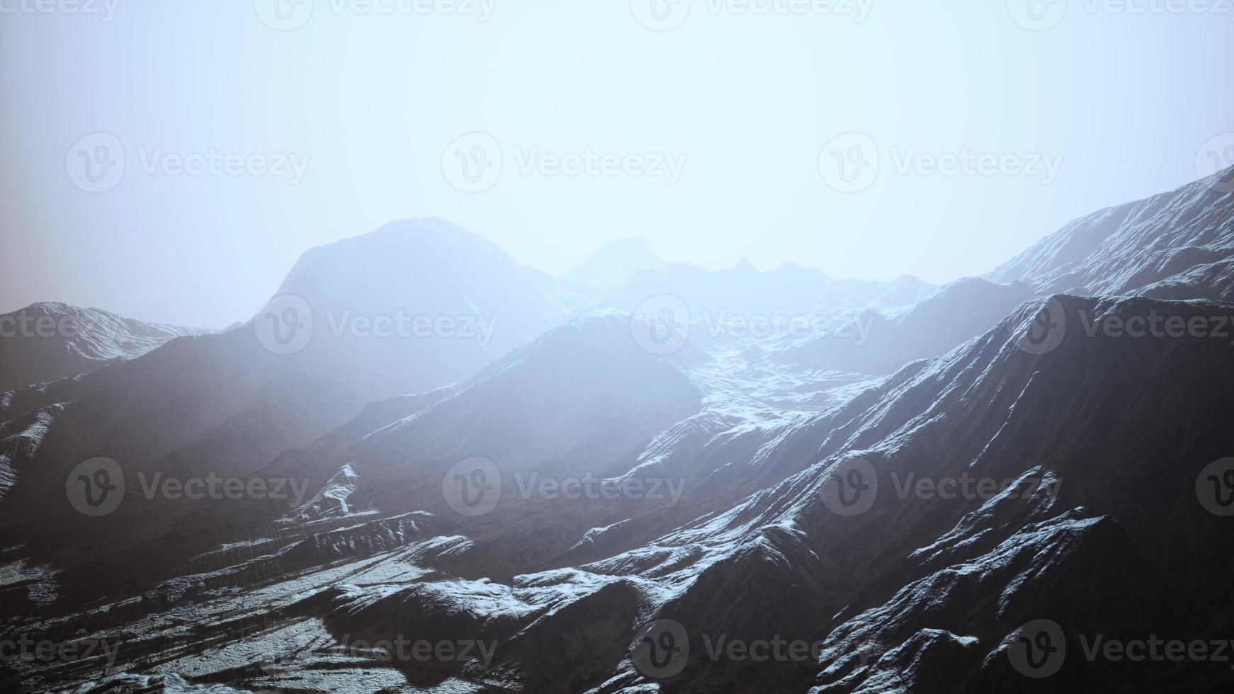 Morning fog in desert Sinai photo