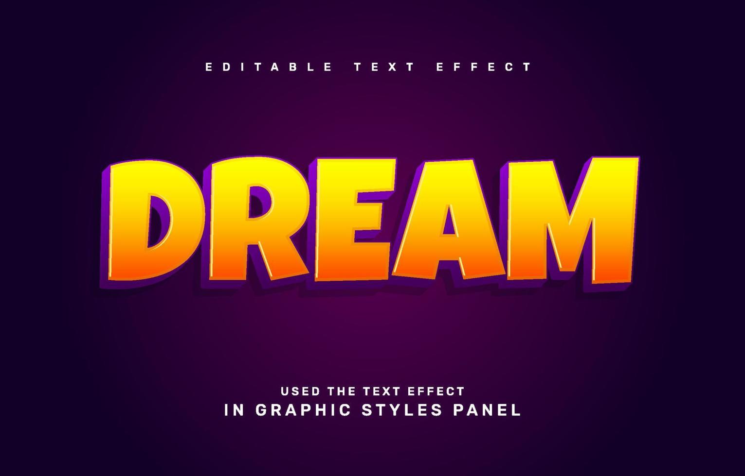 Dream text effect vector