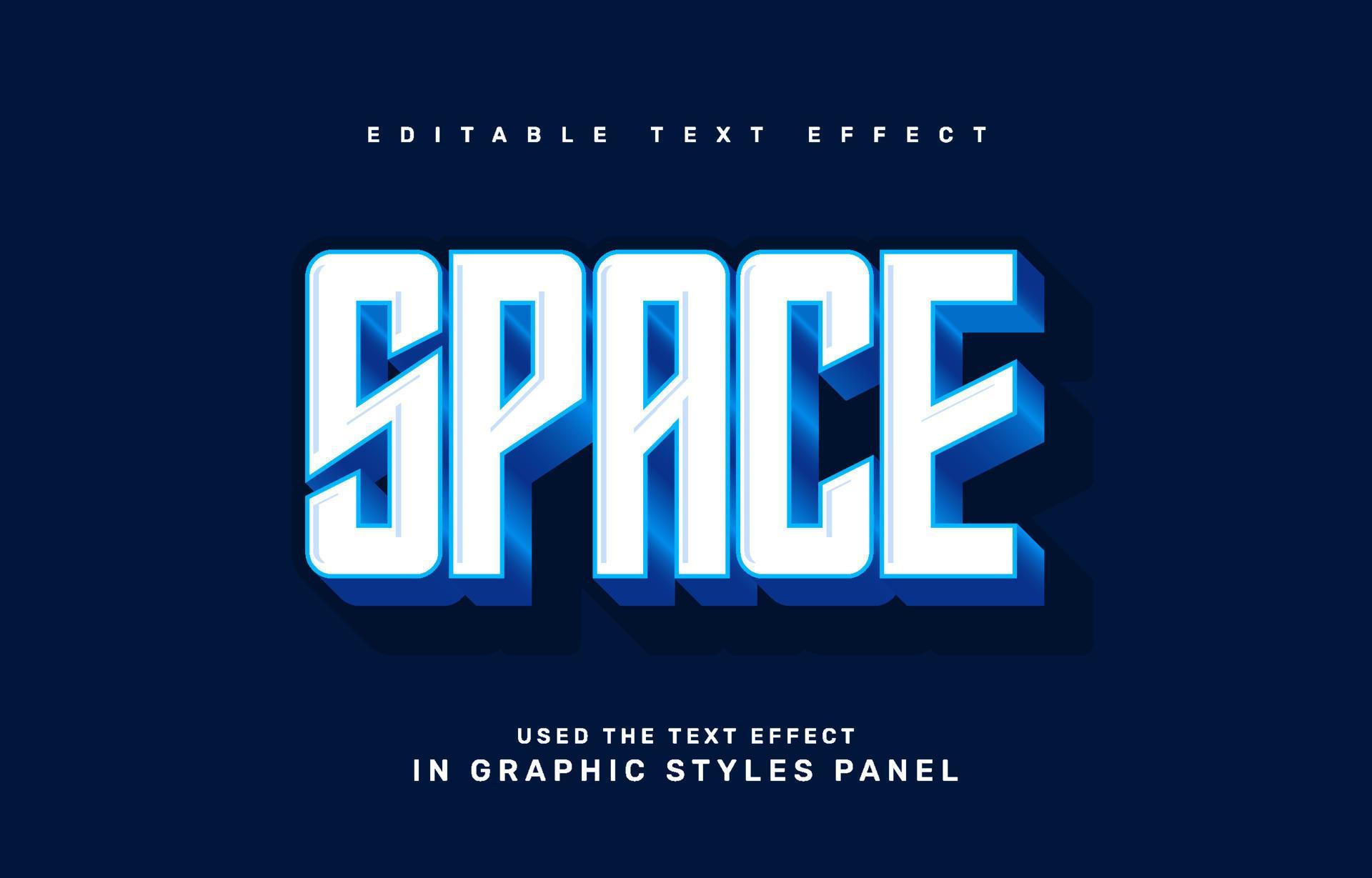 Space editable text effect template 6643024 Vector Art at Vecteezy