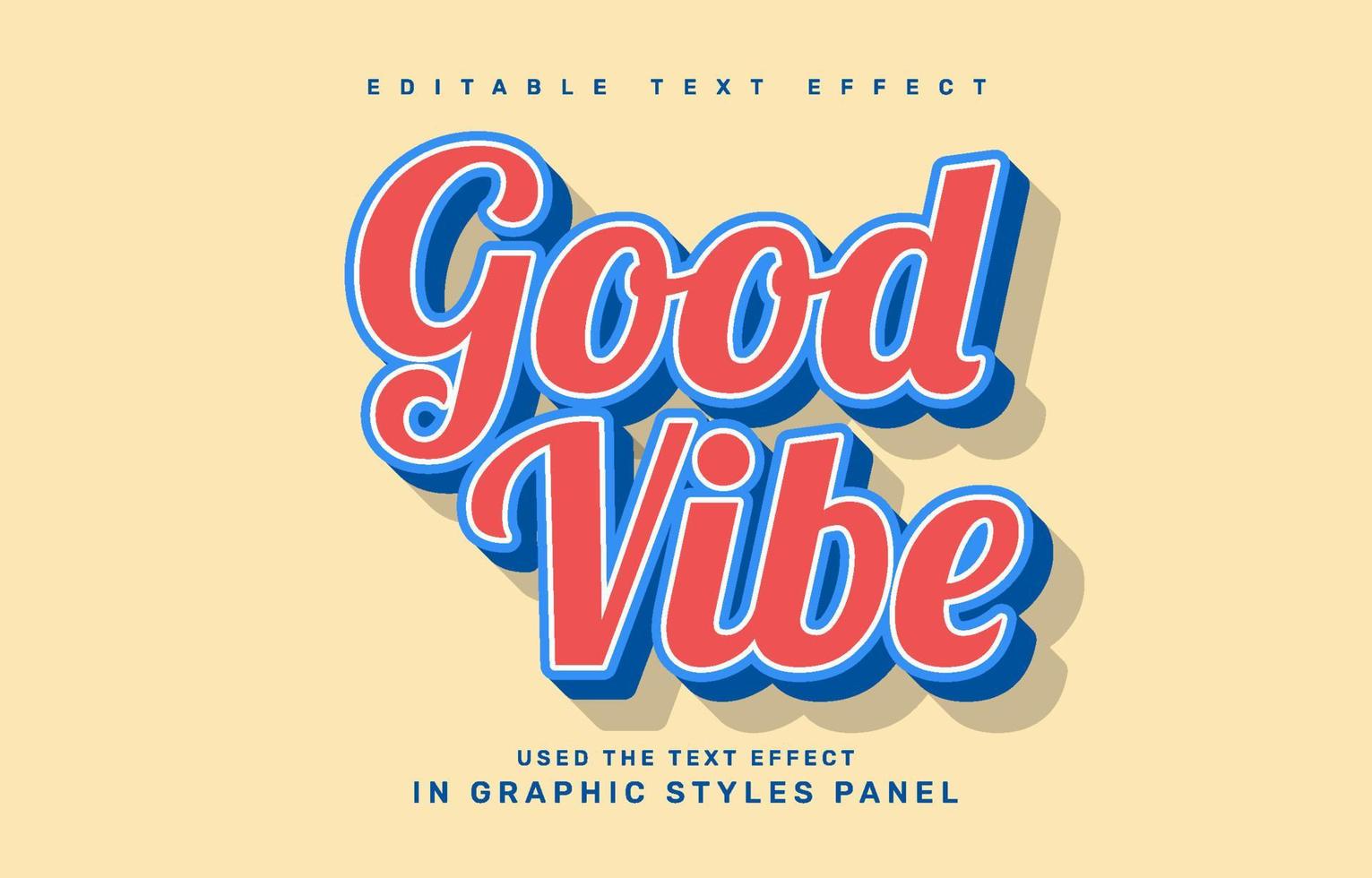 Retro editable text effect template vector