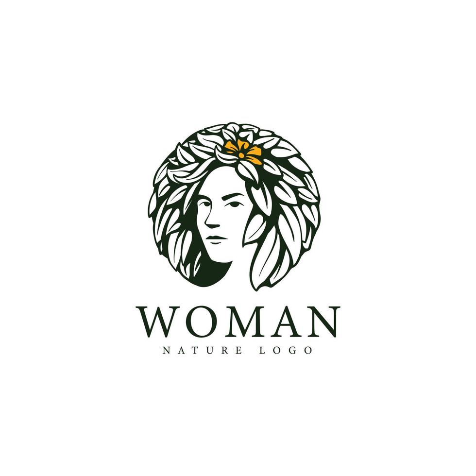 beautiful feminine hand drawn logo vector