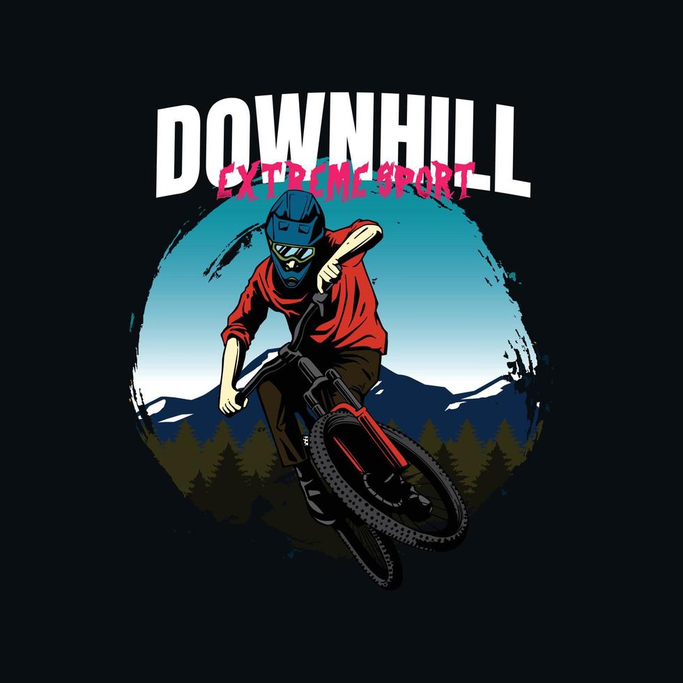 downhill mtb artwork vector