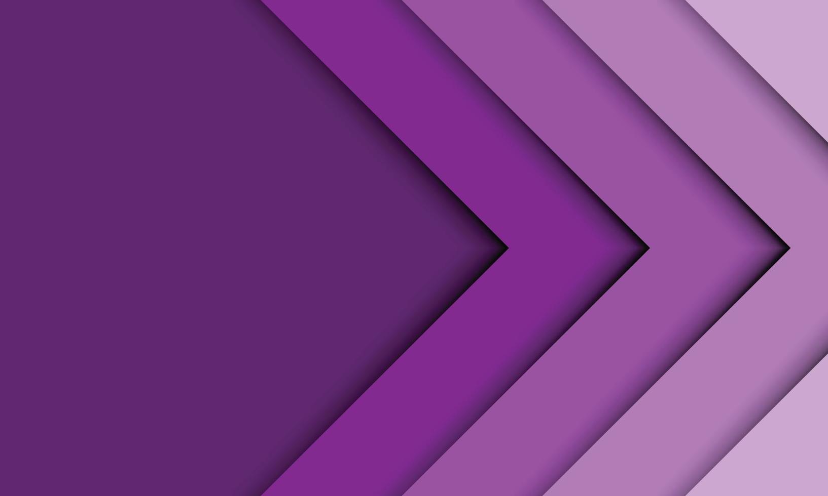 Abstract purple 3d arrow line overlapping background. vector