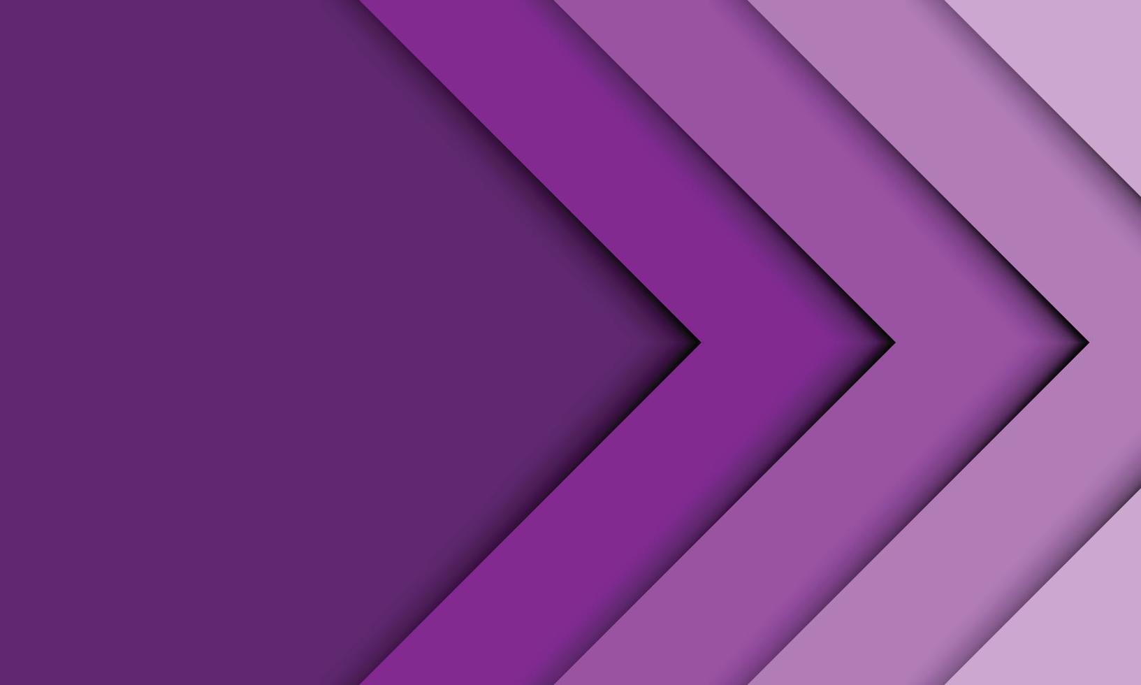 Abstract purple 3d arrow line overlapping background. vector