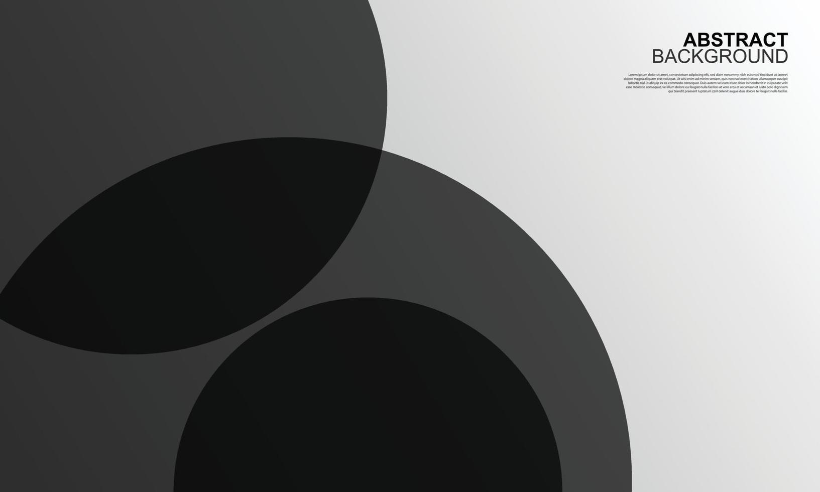 Abstract black rounded shape on white banner background. Vector. vector