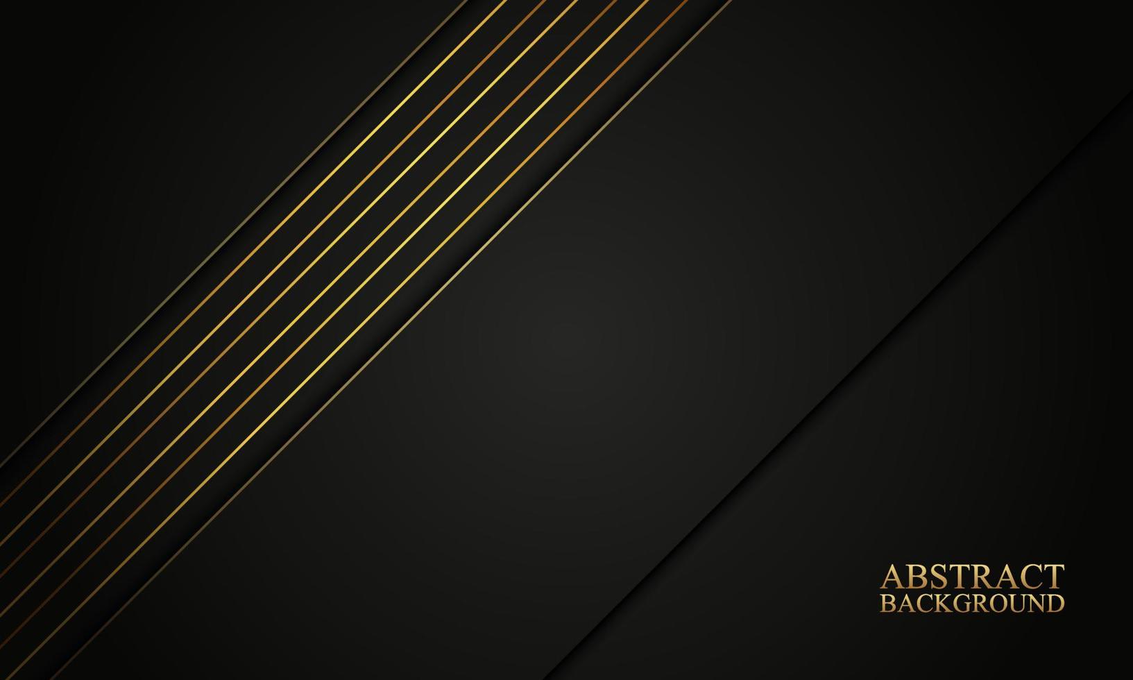 Abstract black stripes and golden lines background. vector
